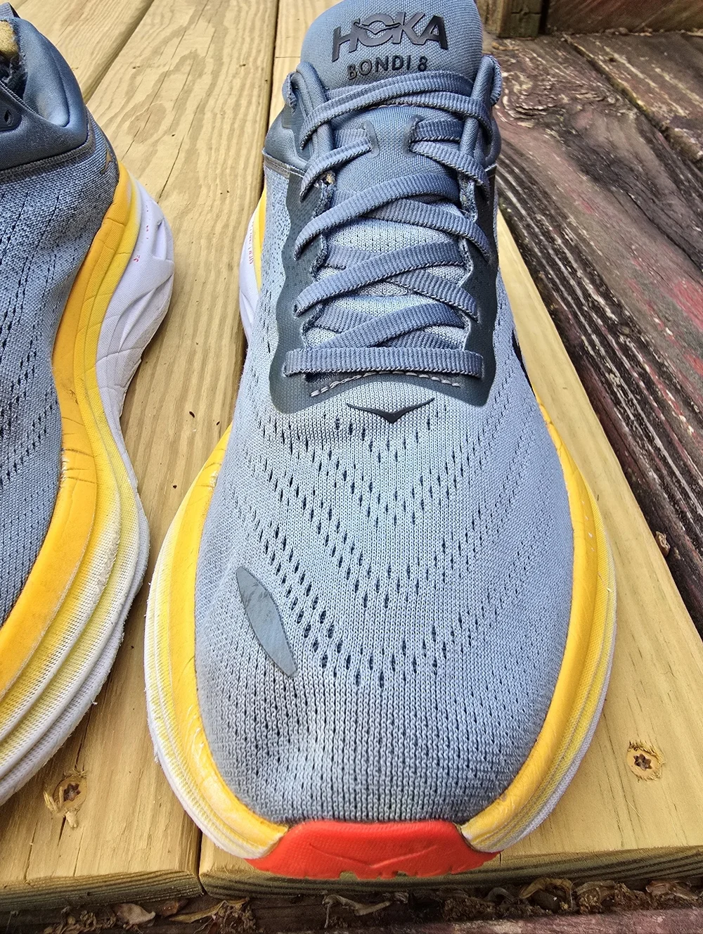 Hoka, Mens Bondi 8 Running Shoe, Goblin Blue/Mountain Spring, Sz 9.5 2E - Picture 3 of 16